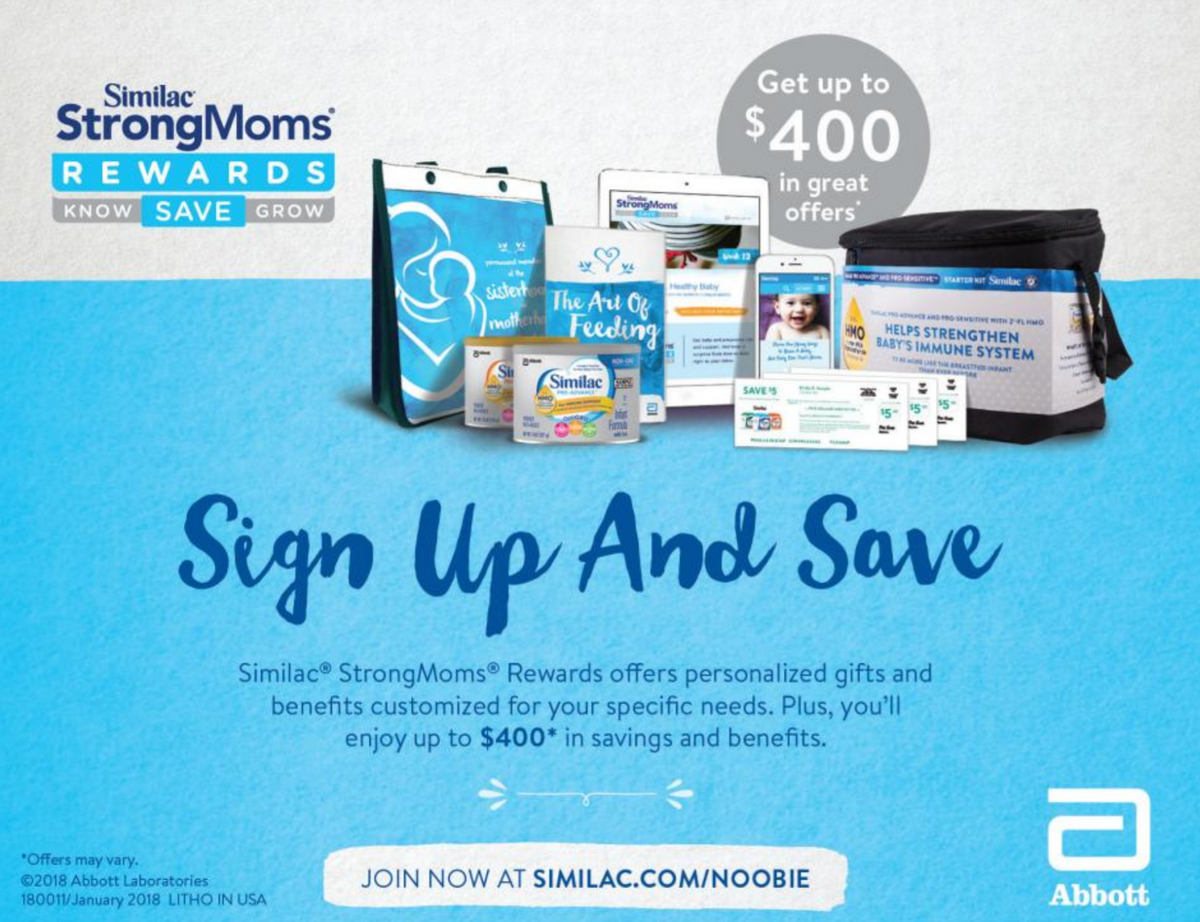 $400 in savings with Similac!