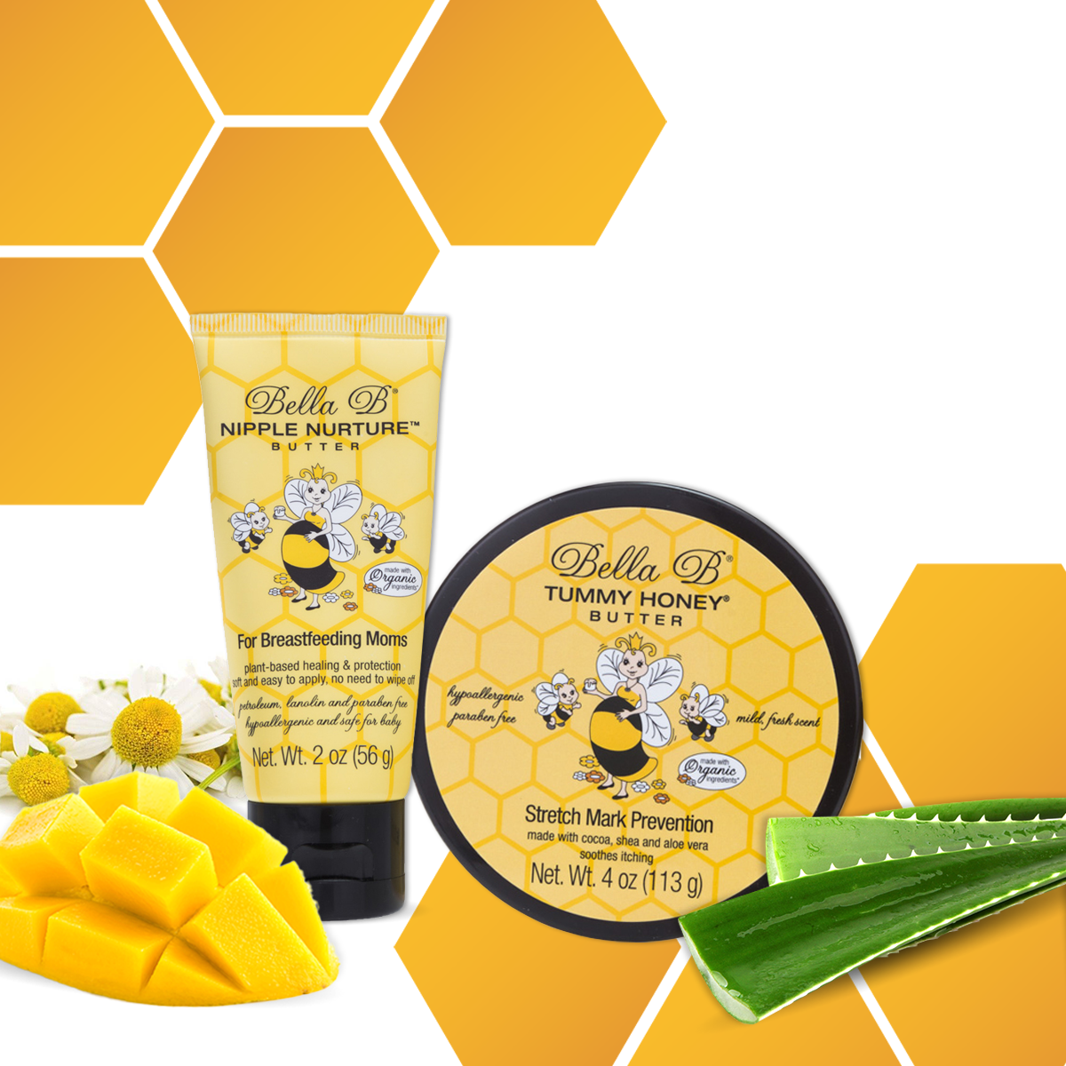 Bella B Bundle - Nipple Nurture Butter 2 oz and Tummy Honey Butter 4 oz