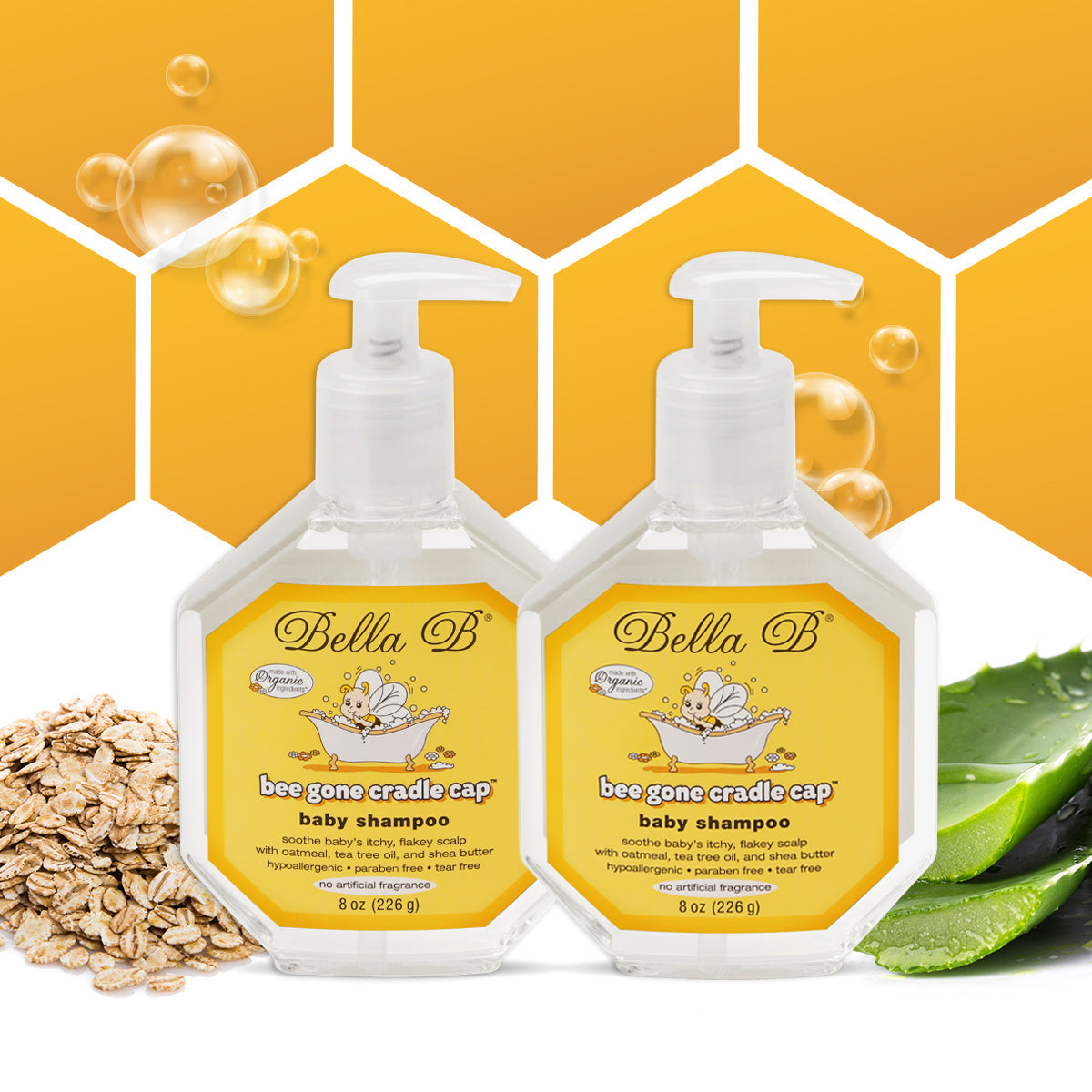 Bella B Bundle - Bee Gone Cradle Cap Baby Shampoo (2-Pack),